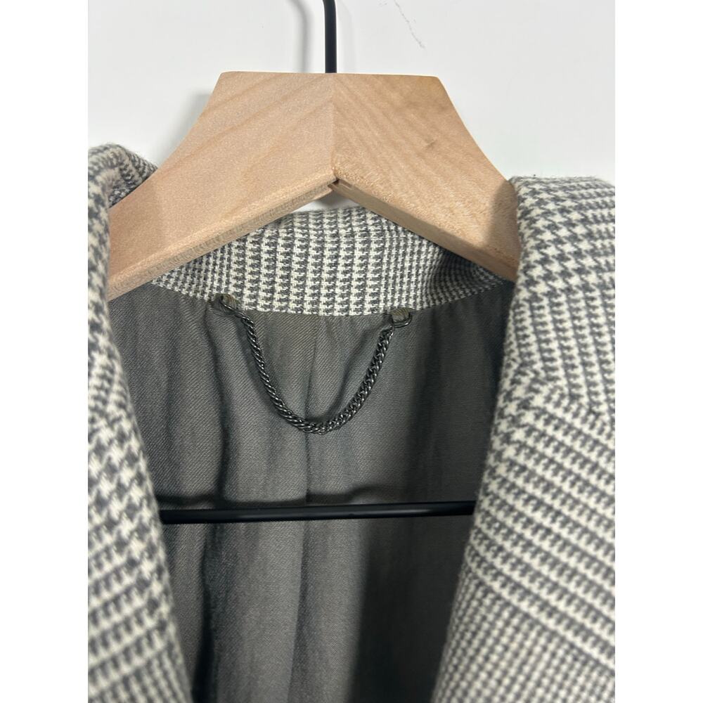 AllSaints Astrid Blazer Sz 2 Plaid Wool Oversized  Quiet Luxury modern classic - Picture 7 of 9